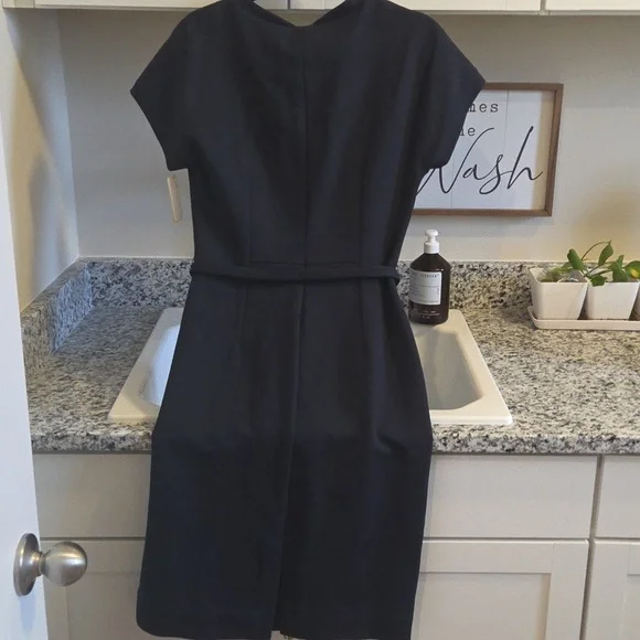 Diane Von Furstenburg NWTs Maizah Zip Front Piqued Stretch Sheath Dress - Picture 3 of 5